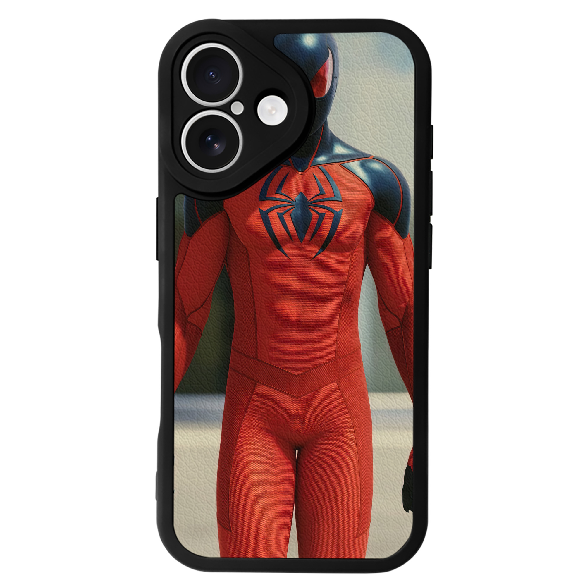 （画像用） Spider Man スパイダーマン 【iPhone 16シリーズ対応】シリコンスマホケース（レザー調） 材質：シリコン